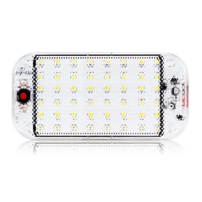 1x Kuppellicht 12V-85V LED Weiß Lichter RV Deckenlicht Mit Schalter Für Auto LKW - Image 1 of 4