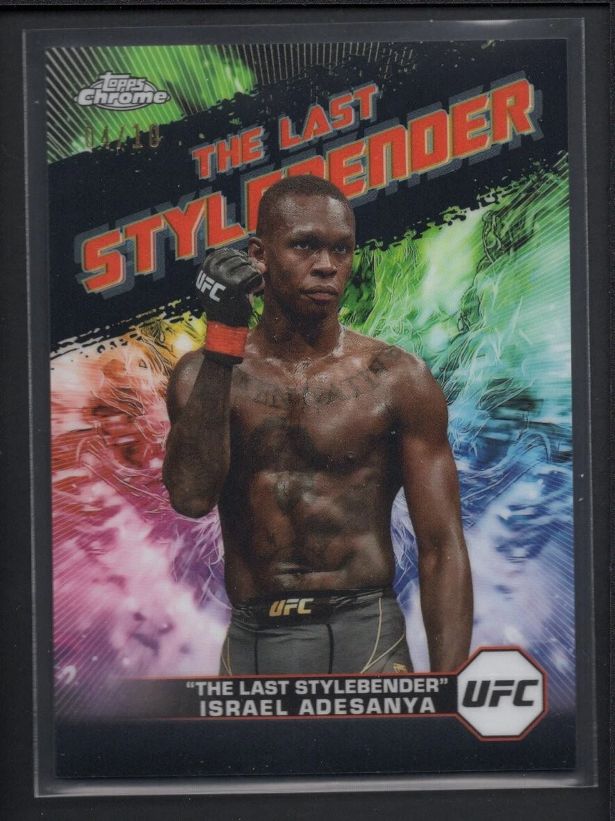2024 TOPPS CHROME UFC BLACK REFRACTOR AKA ISRAEL ADESANYA /10