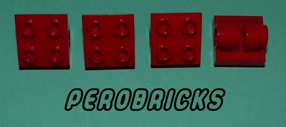 Lego Technic Technik 4 x Platte 2x2 mit Pinloch #2817 rot (Beispielfoto) - Bild 1 von 1