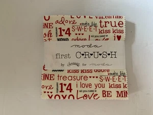MODA First Crush LOVE  Squares  5” Squares Charm Pack Fabric NIP - Picture 1 of 8
