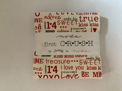 MODA First Crush LOVE  Squares  5” Squares Charm Pack Fabric NIP - Image 1 of 4