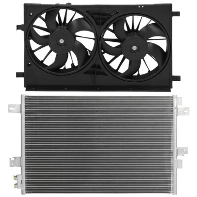Electric AC Condenser Cooling Fan Kit For 2011 2012 2013 2014 Chrysler 200 - Image 1 of 4