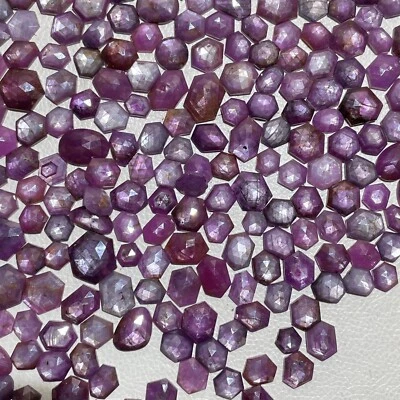 Natural Brilliant Cut Ruby Loose Semiprecious Faceted Gemstone Jewelry Making - Image 1 of 4