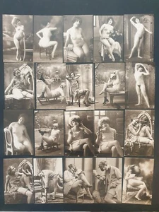 Lotto 20 Cartoline Riproduzioni di Foto d'Epoca Nudo Vintage (BL21) - Picture 1 of 1