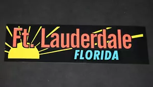 Vintage Souvenir kleiner Autoaufkleber - Ft. Fort Lauderdale Florida FL Sonne - Bild 1 von 3