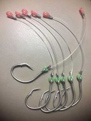 6 X 14/0 TUNA CIRCLE HOOKS STRONG DURATIN COATED SHARP ON 150LB LINES  - image 1 of 4