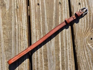 CWD Brown Leather SINGLE Cheekpiece - Bridle Replacement Part - 12" L - Picture 1 of 6