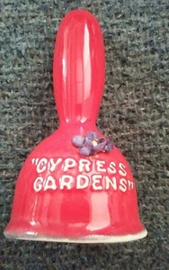 Cypress Gardens. .Souvenir Porcelain Bell ... Red - Picture 1 of 2
