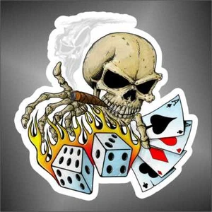 adesivo teschio skull rider heavy metal punk moto car sticker decal calaveras - Imagen 1 de 1
