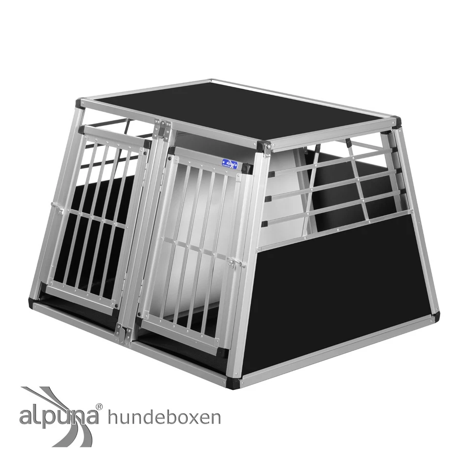 N3 Hundetransportbox Doppelbox Aluminium Transportbox Hundebox Hunde Alubox - Bild 1 von 4