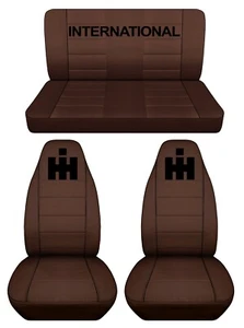 Se adapta a International Scout 11 1978 cubreasientos delanteros y traseros con diseño - Imagen 1 de 3