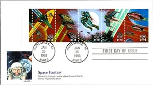 KAPPYSstamps FDC FLEETWOOD 1993 - SCOTT 2741-5 - BOOKLET SPACE FANTASY - FDC6 - Picture 1 of 1
