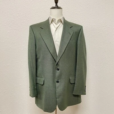 Chaqueta Abrigo Deportivo Aquascutum Pata de Gallo Cuadros Azul Verde Talla 44 (leer) Foto 1 de 4