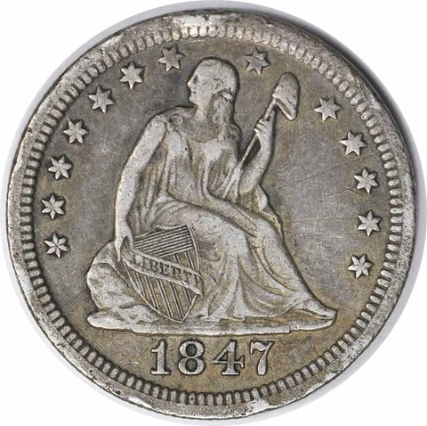 1847-O Liberty Seated Quarter VF Uncertified #143 Cover