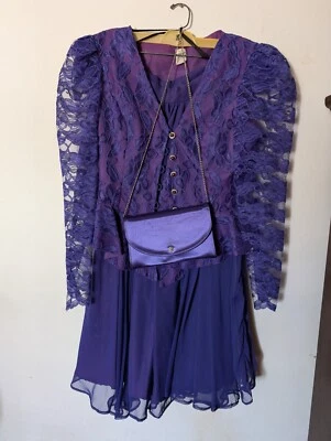 Vintage Formal Skirt Shirt And Purse Set - Image 1 of 3