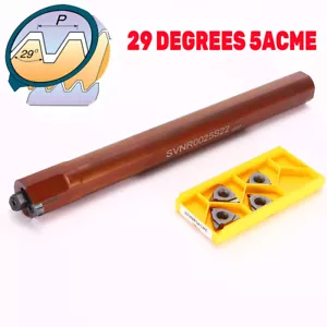 LathInternal Threading Insert 29° 5ACME Threading Boring Bar SVNR0025S22 - Picture 1 of 12