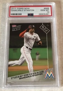2017 TOPPS NOW #668 GIANCARLO STANTON PSA 10 GEM MINT - 59 HOME RUN SEASON - Picture 1 of 2