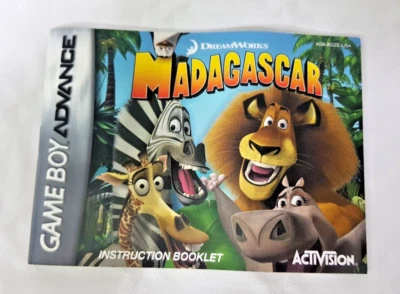 MADAGASCAR - NINTENDO GAME BOY ADVANCE GBA - SOLO MANUALE ISTRUZIONI INGLESE - Immagine 1 di 2