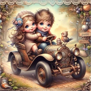 5D Girl Boy Diamond Painting Kits for Adults Beginners,Diy Car Diamond Art,Full - Picture 1 of 7