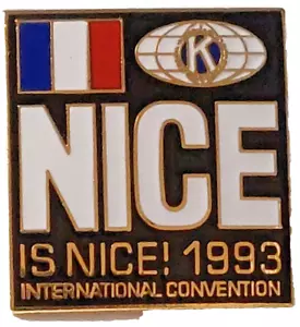 Kiwanis International 1993 Convention Nice France "NICE IS NICE!" Anstecknadel - Bild 1 von 2