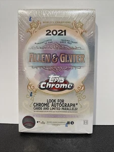 (FACTORY SEALED) 2021 TOPPS ALLEN & GINTER CHROME BASEBALL HOBBY BOX - Picture 1 of 1