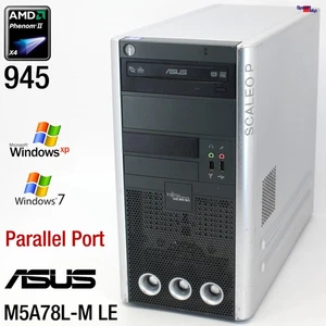 Asus M5A78L-M Le Amd Phenom X4 945 Computer Pc 500Gb Parallel Port Windows Xp 7 - Picture 1 of 7
