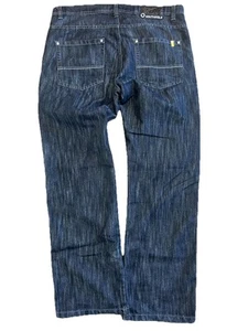 VINTAGE Southpole Jeans Mens 40x34 Black Grey Wide Baggy Skater Yellow Tab Y2K - Picture 1 of 9