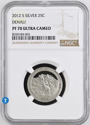 2012 S Clad Denali Ultra Cameo PF70 Ngc- 25C Quarter - Image 1 of 2
