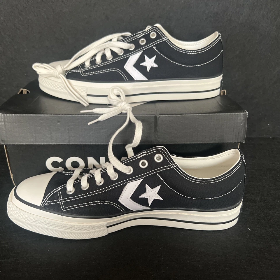 Star Player 76 Premium Vintage Converse Runners Black & White  Size M 9 - W 10.5 - image 1 of 4