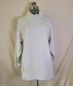 Lululemon Modal Blend Turtleneck Tunic Size 8 White Bone Ivory Crossover Back - Picture 1 of 12