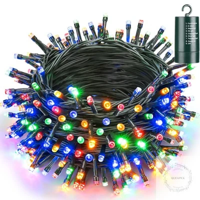 Battery Christmas Lights, 66ft 200LED Fairy Lights Battery Operated Timer 8 Mode - Image 1 of 4