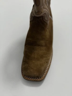 Durango 棕色麂皮绒方头女式牛仔靴 8 — 第 1/4 张图片