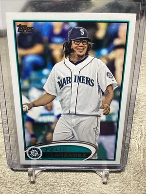 Felix Hernandez 2012 Topps #430 SSP Usar Gafas VARIACIÓN Mariners SP Raro Foto 1 de 2