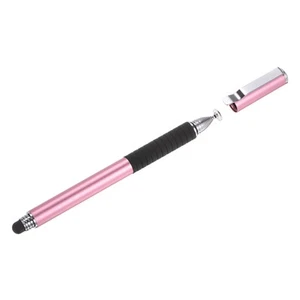 2 in 1 Stylus Pens for Touch Screens Capacitive Pen with 4 Fiber 2 Disc Tip Pink - Zdjęcie 1 z 7