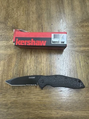 Kershaw Kuro танто помощь открытие нож (3,125» черный Serr) 1835TBLKST - Изображение 1 из 4