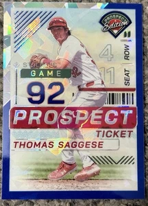 2024 Panini Prospect Edition - Thomas Saggese #61 Blue Ice Prizm /299 (RC) - Picture 1 of 2