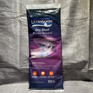 Medline Skinfold Dry Sheets Pack of 10 Pre Cut Absorbent Wipes for Moisture - Picture 1 of 2