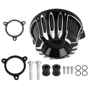 Air Cleaner Intake Filter Black For Harley Dyna Softail Touring NEW - Bild 1 von 16