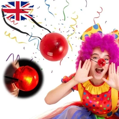 3Pcs LED Red Glowing Clown Noses for Party Dress-Up Stage Props - Image 1 of 4