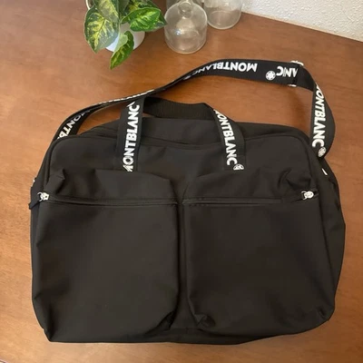 NWOT Montblanc Black Messenger Bag with Adjustable Strap - Image 1 of 4