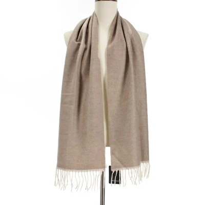 Kiton новый с Ярлыками 100% кашемир логотип шарф один размер бежевый / кремовый сделано в Италии - Изображение 1 из 4