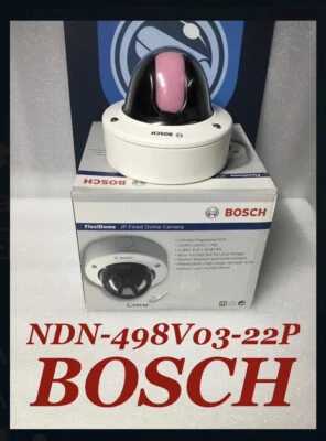 Bosch NDN-498V03-22PS FlexiDome CCTV IP Color Camera W/ 2.8-10mm D/N H.264 NEW! - Image 1 of 4