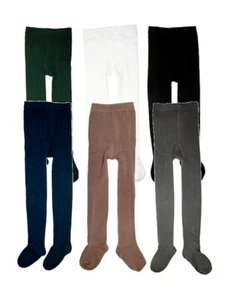 Thick cotton tights for winter school uniform, opaque with full foot, all ages - Picture 1 of 1