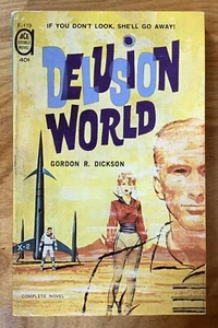 Delusion World/Spacial Delivery by Gordon Dickson - vintage 1961 Ace Double PBO - Picture 1 of 7