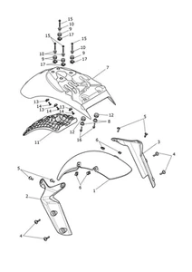 Triumph Liquid Cooled Thruxton RS Mudguard Bracket, LH - T2304476-MT - Bild 1 von 1