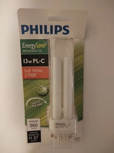 5 PACK - Philips 230391 Energy Saver PL-C 13-Watt Compact Fluorescent Light Bulb - Picture 1 of 2