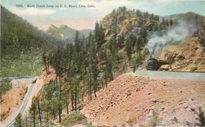 Postal de línea corta C-1910 Central Colorado Railroad Rock Creek Loop 12241 - Imagen 1 de 2