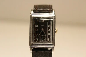 VINTAGE RARE WW2 MILITARY GERMANY RECTANGULAR MEN'S WATCH "EPIFO" CAL.APPLE 22 - Picture 1 of 10