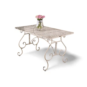 Metalltisch Shabby Chic Gartentisch XXL Eisentisch Balkontisch Terrassentisch - Bild 1 von 7