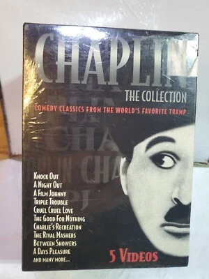 Charlie Chaplin The Collection 5 VHS Tape Box Set 1997 NEW Sealed 4 Hours Origin - Image 1 of 4